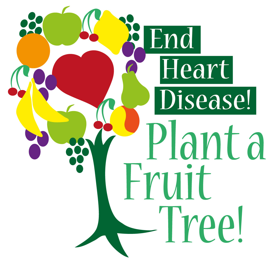 Ending heart. Heart of Happiness. Fruit Tree PNG.