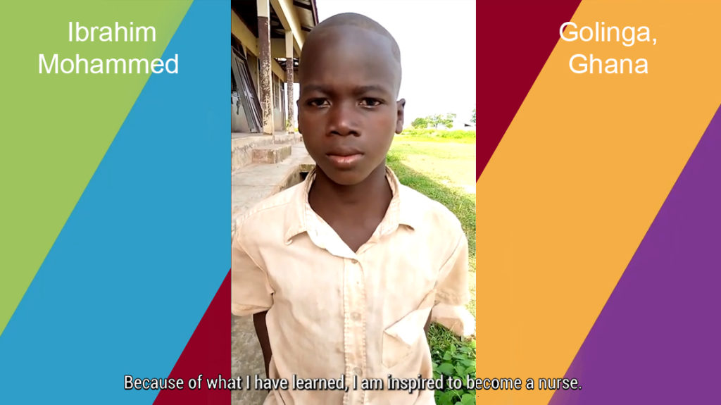 In this video, Ibrahim Mohammed, a young schoolboy from the Golinga community in the Northern Region of Ghana, describes how our Movement of Life project has inspired him to want to become a nurse.